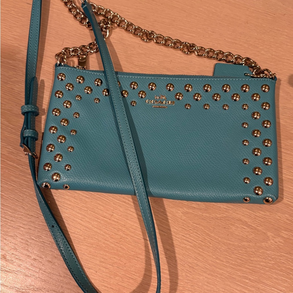 Authentic Coach Studded Quinn Mini Crossbody Bag - Picture 2 of 10